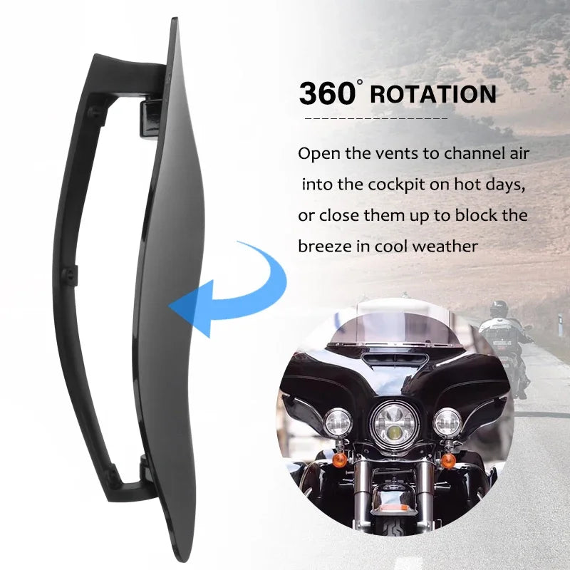 1 Pair Batwing Fairing Air Deflector Side Wing Windshield For Harley Touring Electra Street Tri Glide 2014 2015 2016-2019 2020