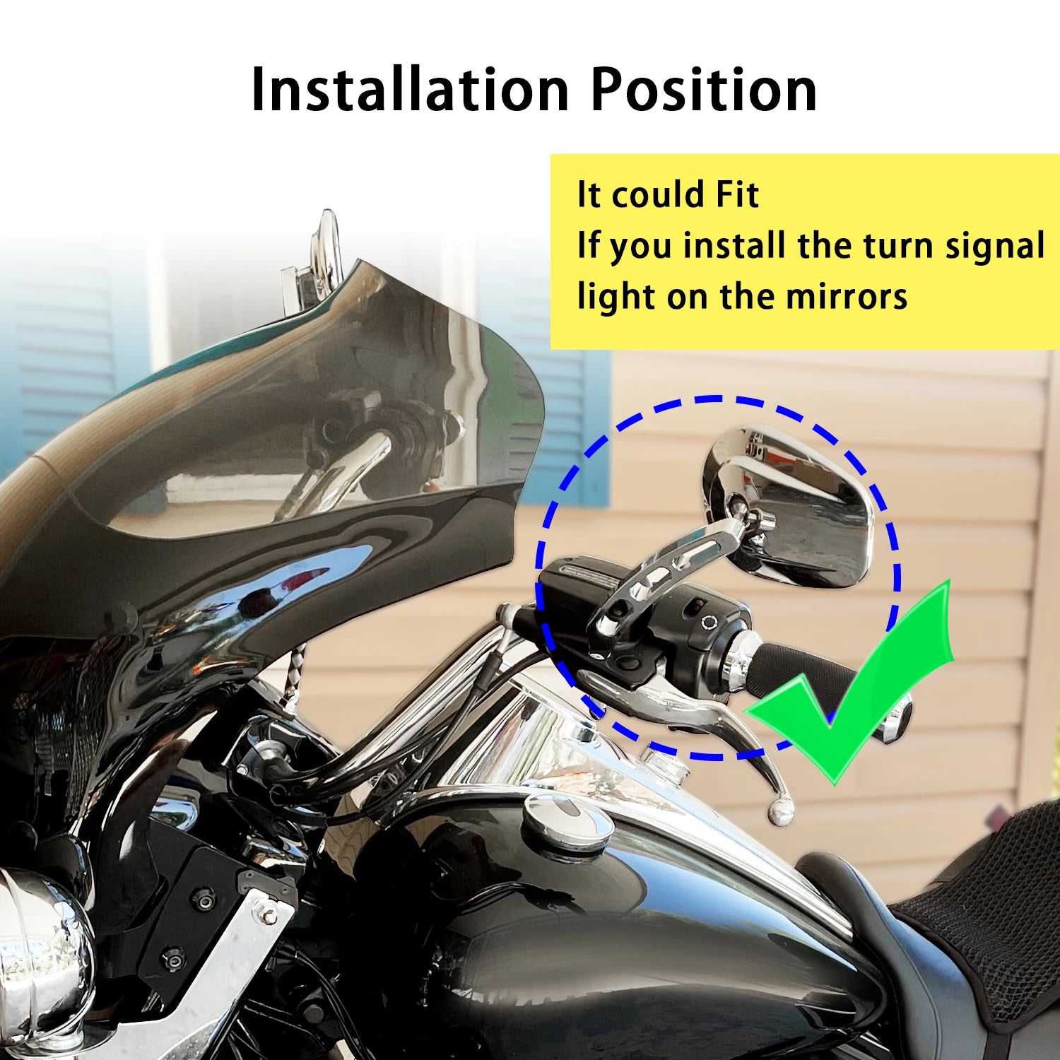 8MM Motorcycles Mirrors Rear View Side Mirror For Harley Honda Davidson Touring 360° Road King Street Glide Sportster 1984-2024