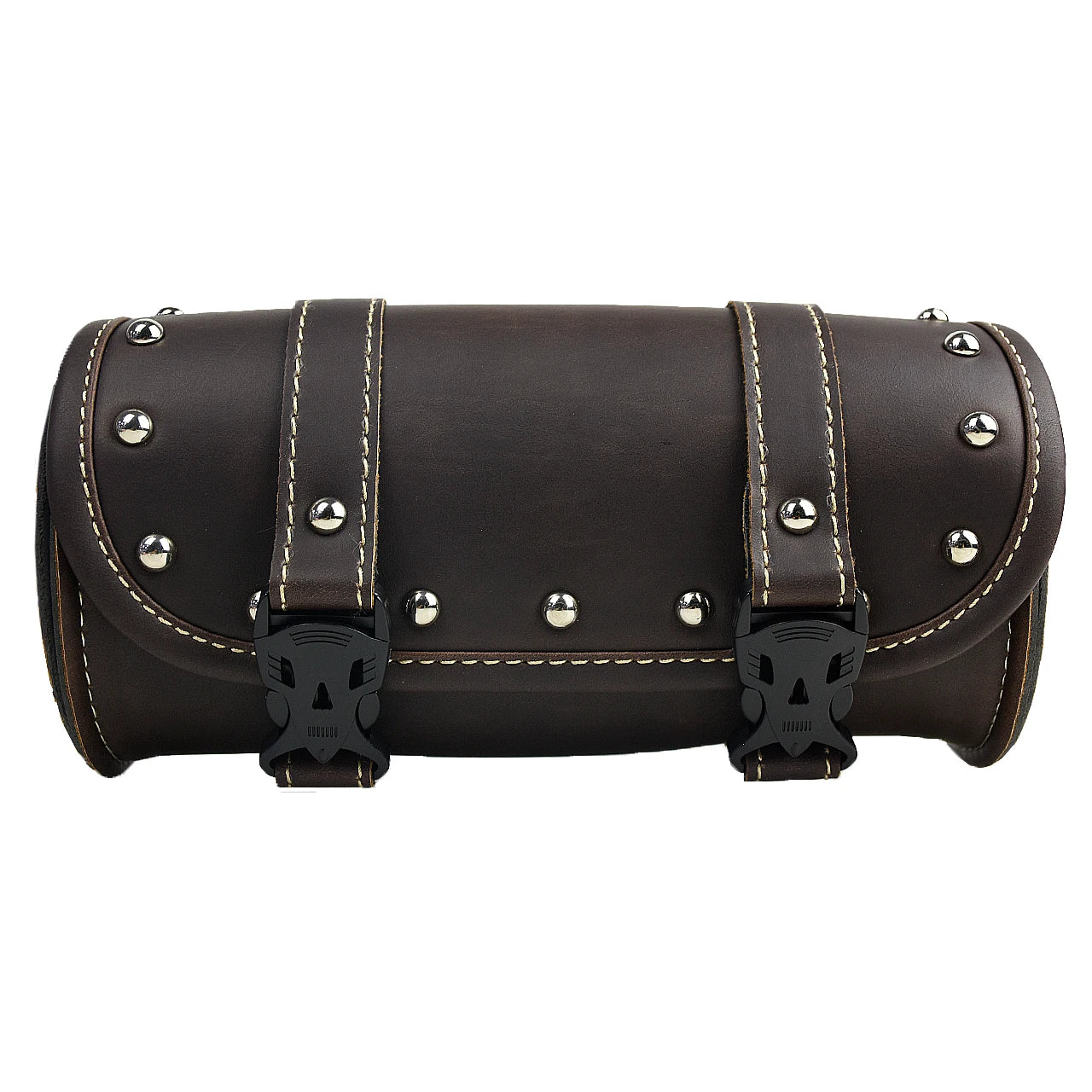 Motorcycle Fork Saddle Bags Leather Waterproof Tool Roll Barrel Bag Saddlebags Storage For Harley Sportster Touring Dyna Softail