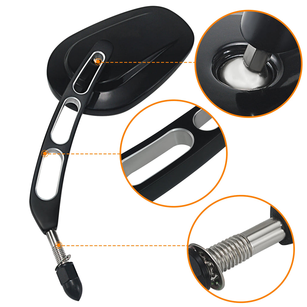 8MM Motorcycles Mirrors Rear View Side Mirror For Harley Honda Davidson Touring 360° Road King Street Glide Sportster 1984-2024