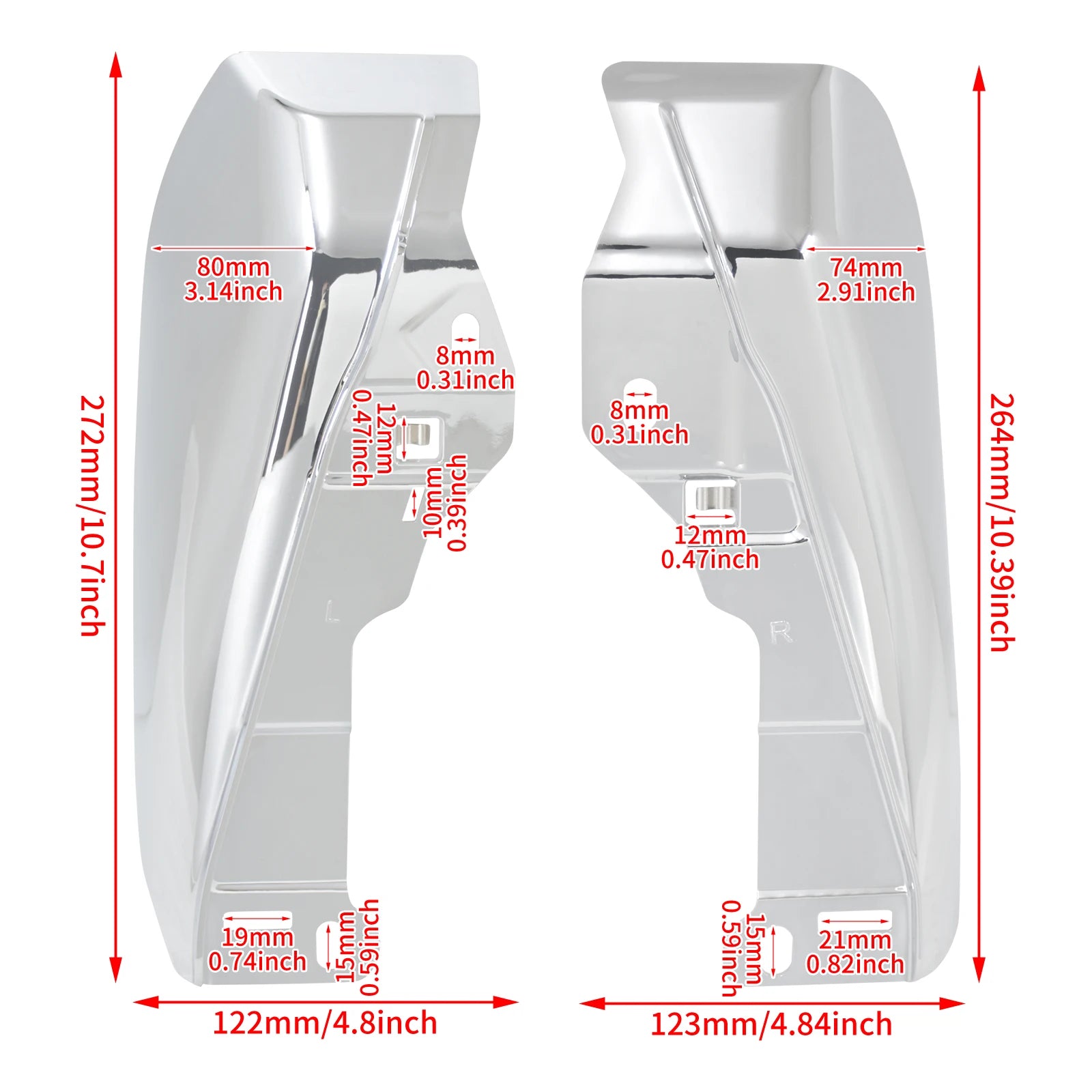 Air Heat Deflector Motorcycle Heat Shield Trim Deflector For Harley Touring Street Road Glide FLHX FLTRX Ultra FLTRXSE 2024-UP