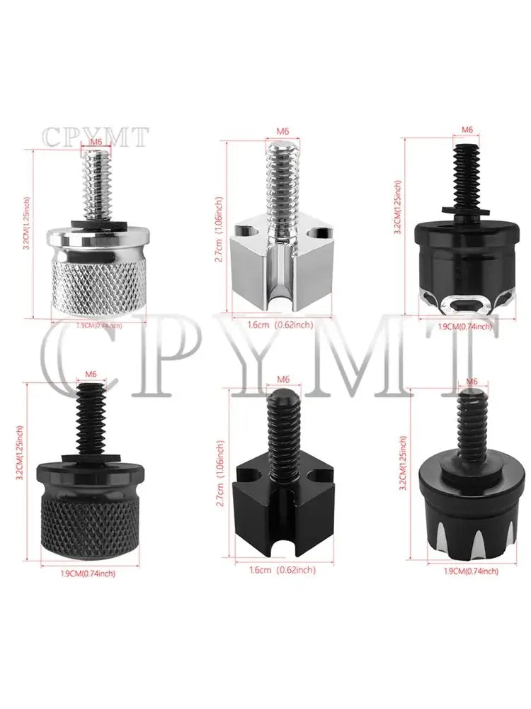 Motorcycle Rear Fender Seat  Aluminum Bolt Screw Nut Tab Cover fit For Harley XL Dyna Softail Touring Motorbikes 1996-2019