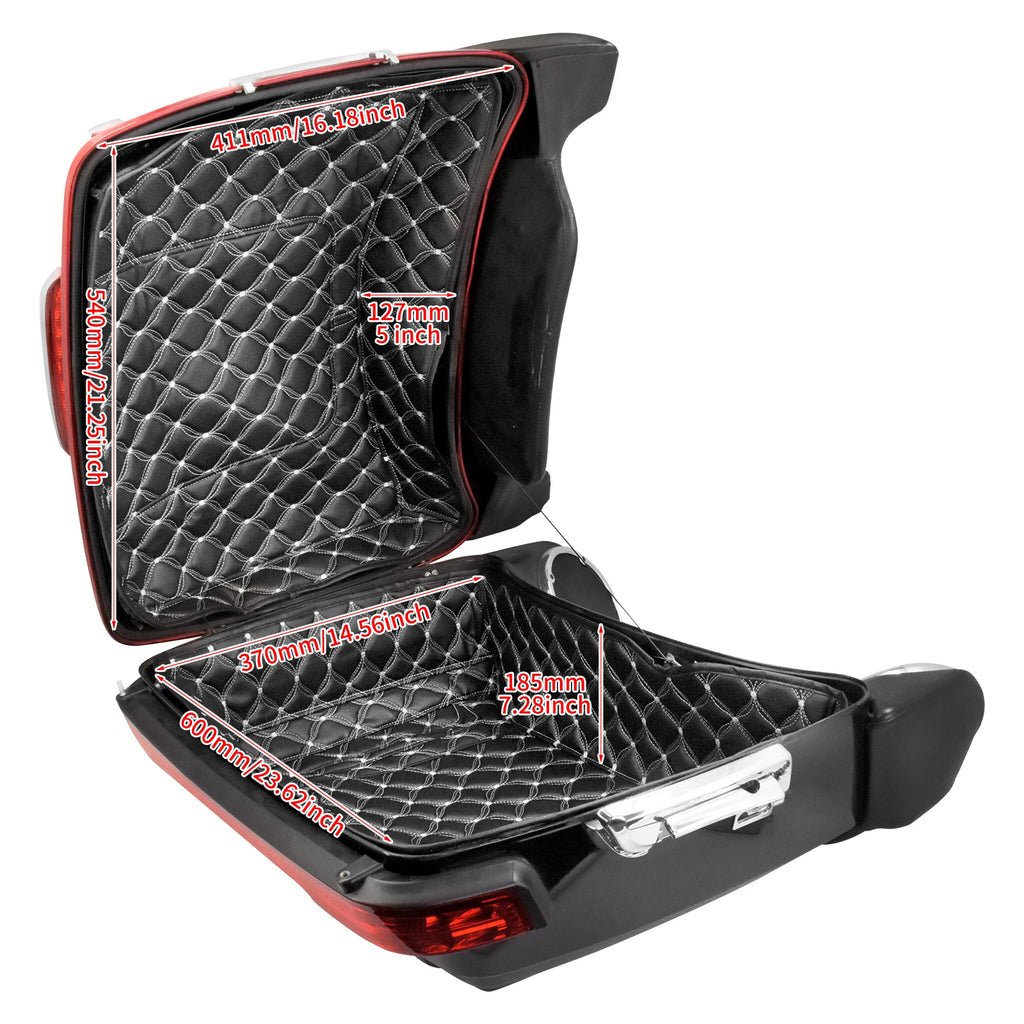 Motorcycle Tour Pak Trunk Carpet Inner Bag Liner Luggage Leather Bags Pad For Harley Touring Road Electra Glide FLHR FLHT 14-23