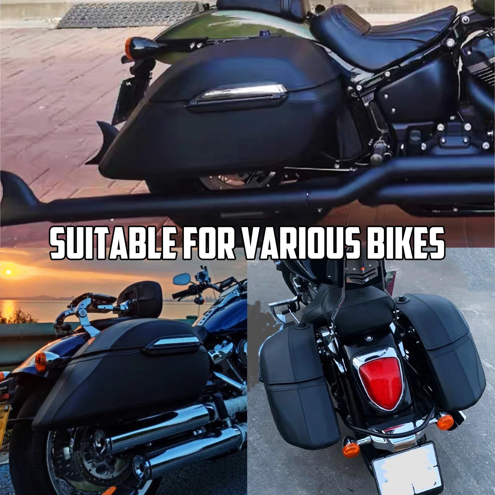 Motorcycle Trunk Luggage Hard Bags Saddlebags Heavy Duty Mounting Bracket Kit Waterproof Bags For Harley For Honda For Yamaha