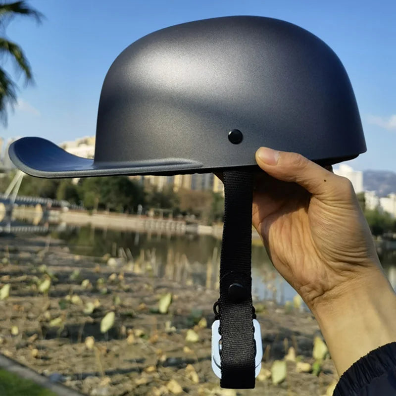 Motorcycle Helmet Baseball Cap Helmet Vintage Motor Electric Vehicle Riding Locomotive for Harley Retro Half Helmet Universal