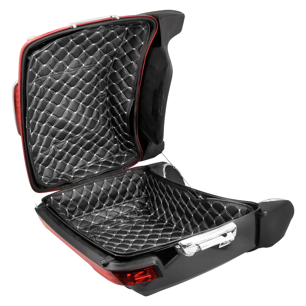 Motorcycle Tour Pak Trunk Carpet Inner Bag Liner Luggage Leather Bags Pad For Harley Touring Road Electra Glide FLHR FLHT 14-23