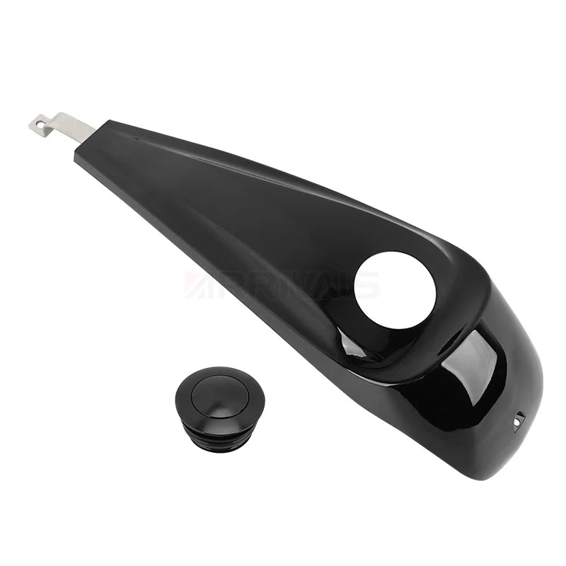 Motorcycle Oil Gas Cap Cover Smooth Dash Fuel Tank Console Trim Panel For Harley Touring Electra Glide Street FLHT FLHX 08-23
