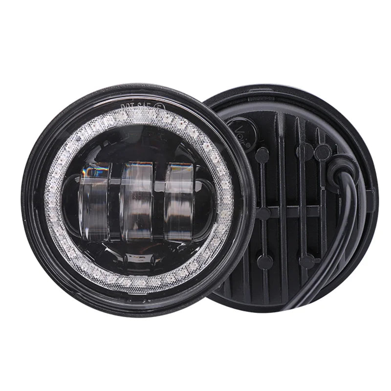 4.5" 4 1/2 Inch Motorcycle LED Fog Passing Auxiliary Light DRL Amber Turn Signal Light for Harley Touring Electra Glide Dyna