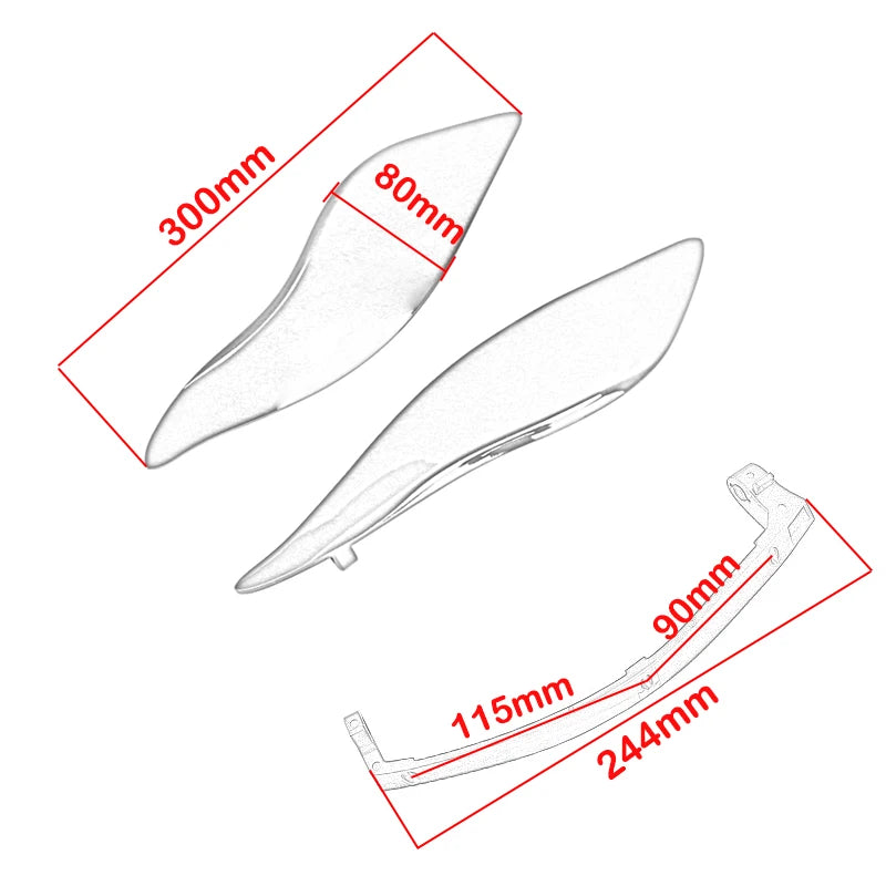 1 Pair Batwing Fairing Air Deflector Side Wing Windshield For Harley Touring Electra Street Tri Glide 2014 2015 2016-2019 2020