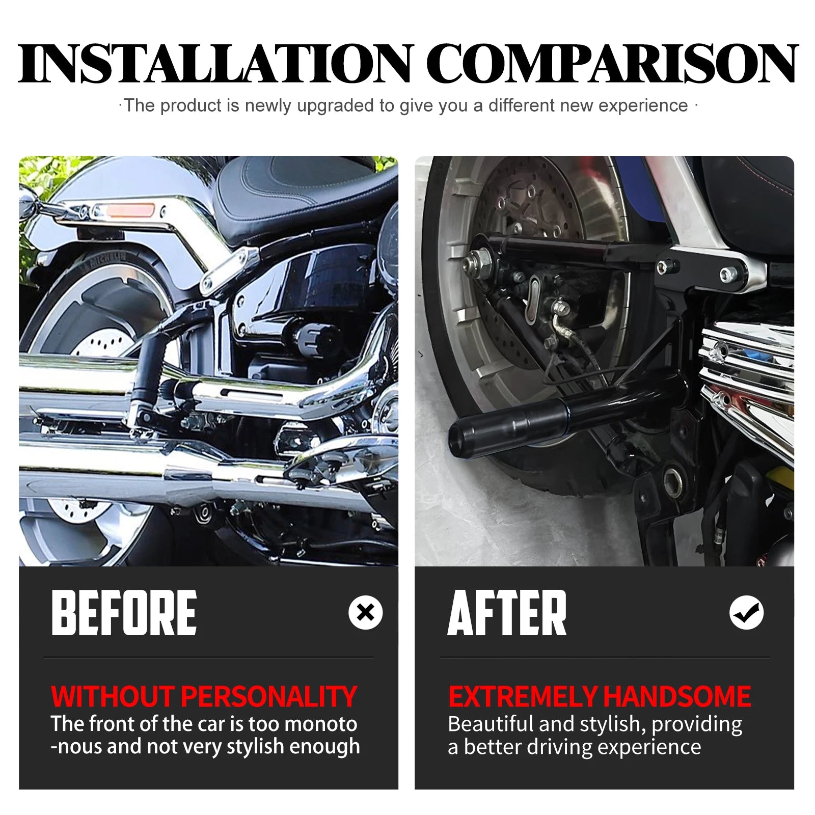 Motorcycle Rear Crash Bar Highway Falling Protection Frame Slider For Harley Softail Breakout Fat Boy Low Rider FXBB FLSTC 18-24
