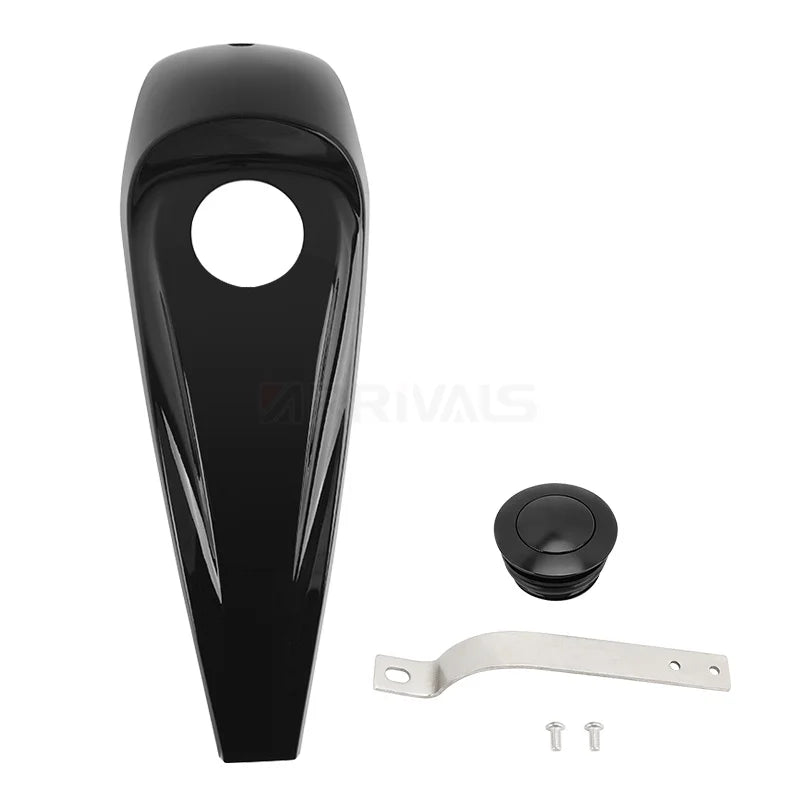 Motorcycle Oil Gas Cap Cover Smooth Dash Fuel Tank Console Trim Panel For Harley Touring Electra Glide Street FLHT FLHX 08-23