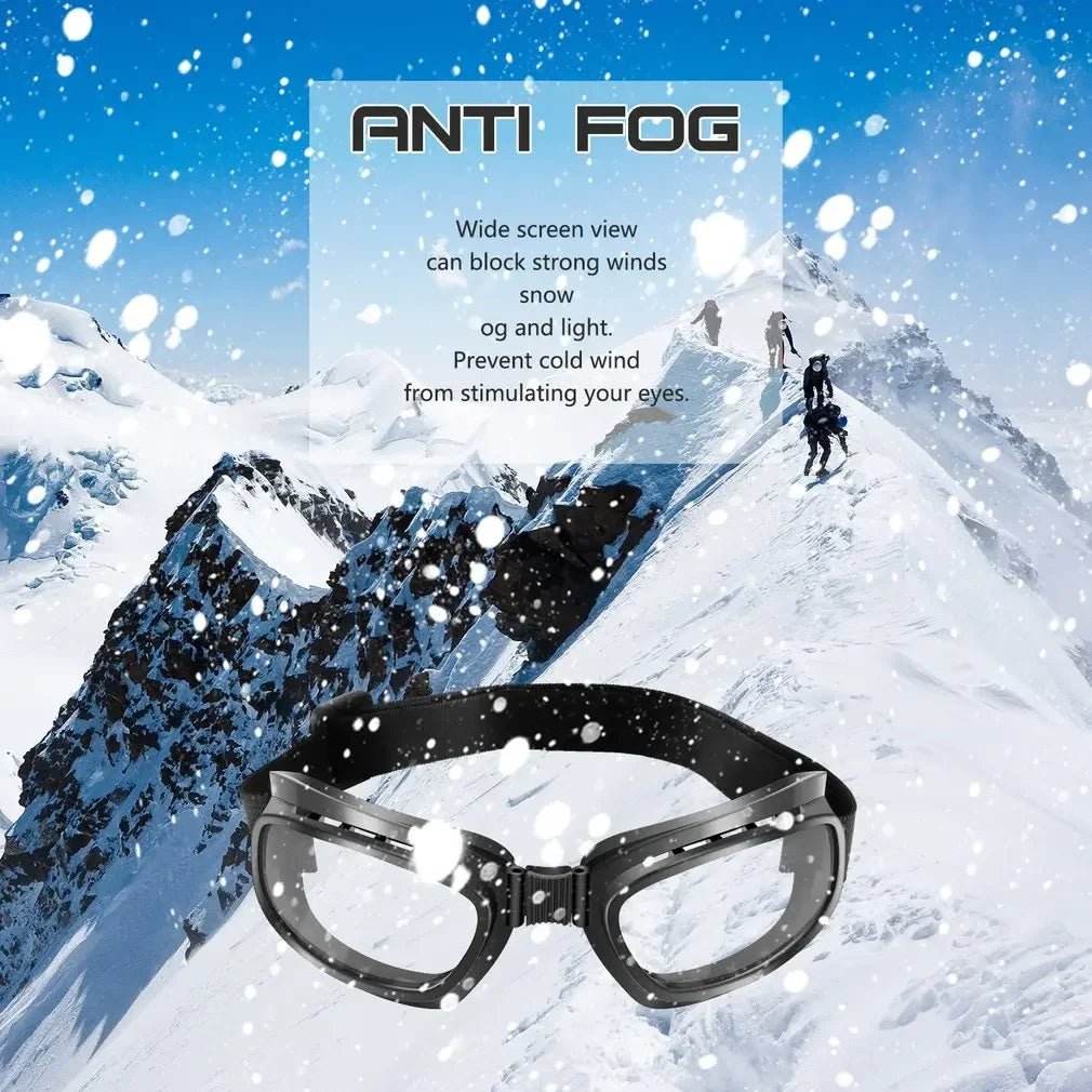New Foldable Vintage Motorcycle Glasses Polarized Day Night Cycling Sunglasses Goggles Windproof Dustproof UV Protection Glasses