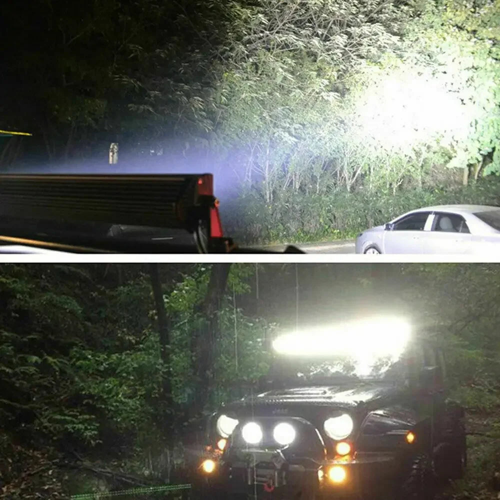 18w 6 LED Motocycle Work Light High Bright Spotlight Offroad Automobile Truck Driving Fog Headlights DRL Driving Lamp 12V