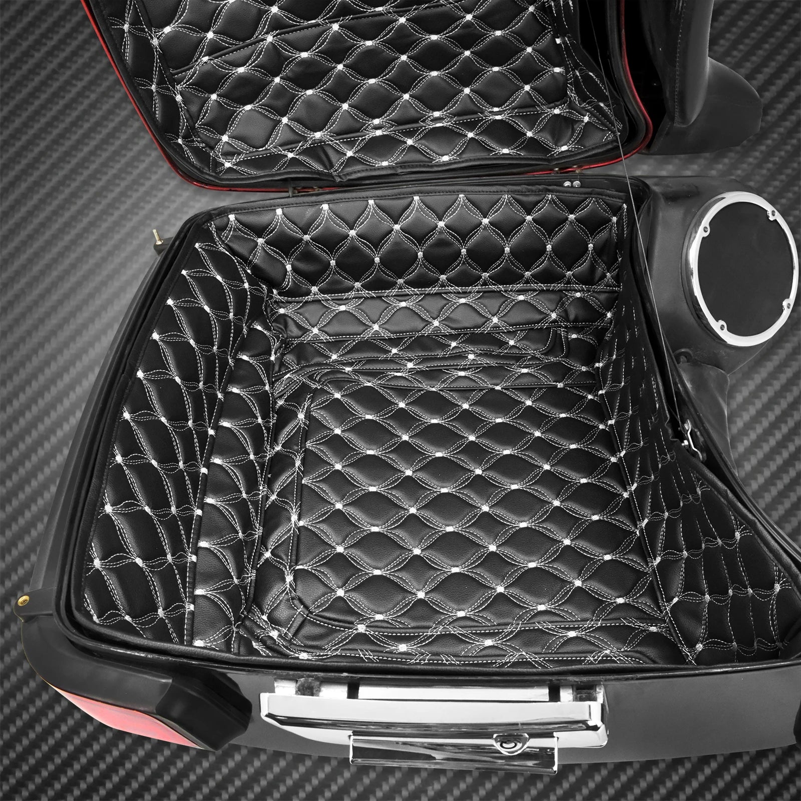Motorcycle Tour Pak Trunk Carpet Inner Bag Liner Luggage Leather Bags Pad For Harley Touring Road Electra Glide FLHR FLHT 14-23