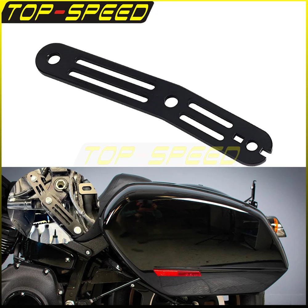Saddlebag Saddle Bags Support Bracket Plate Mount Motorcycle Accessories For Harley Softail FLSB FLHC Low Rider ST FXLRST 18-24