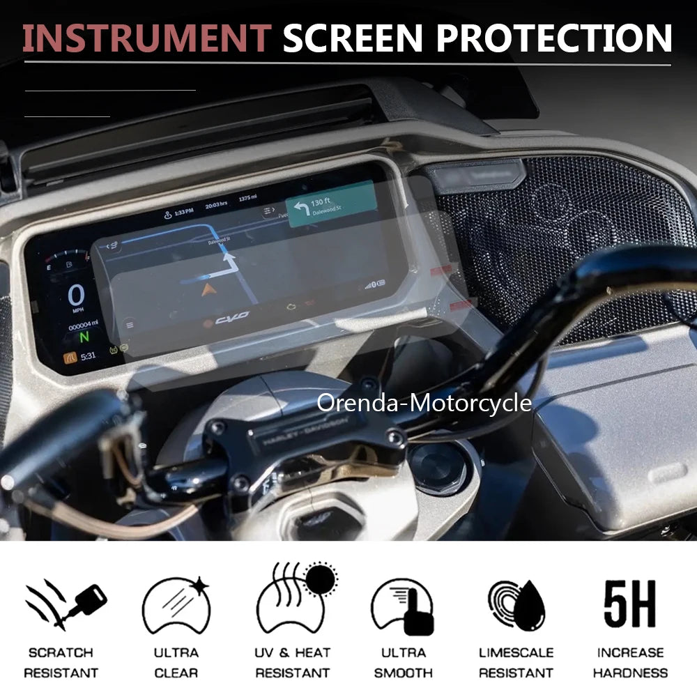 For Harley Touring CVO Road Glide FLTRXSE 2023 2024 Motorcycle Road Glide ST 2024 Instrument Screen Protector Film Sticker 2PIC
