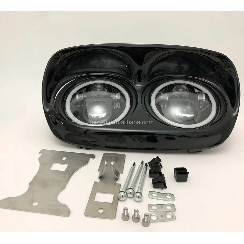 For 1998-2013 Road Glide Led Headlight for harley Davidson Motorcycle Double Headlight