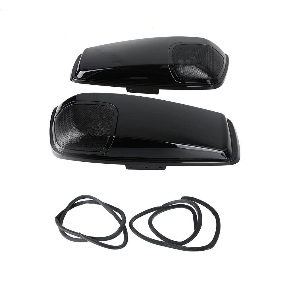 5 x 7 Speaker Lids Vivid Black Saddlebag for Harley Touring 2014-2020