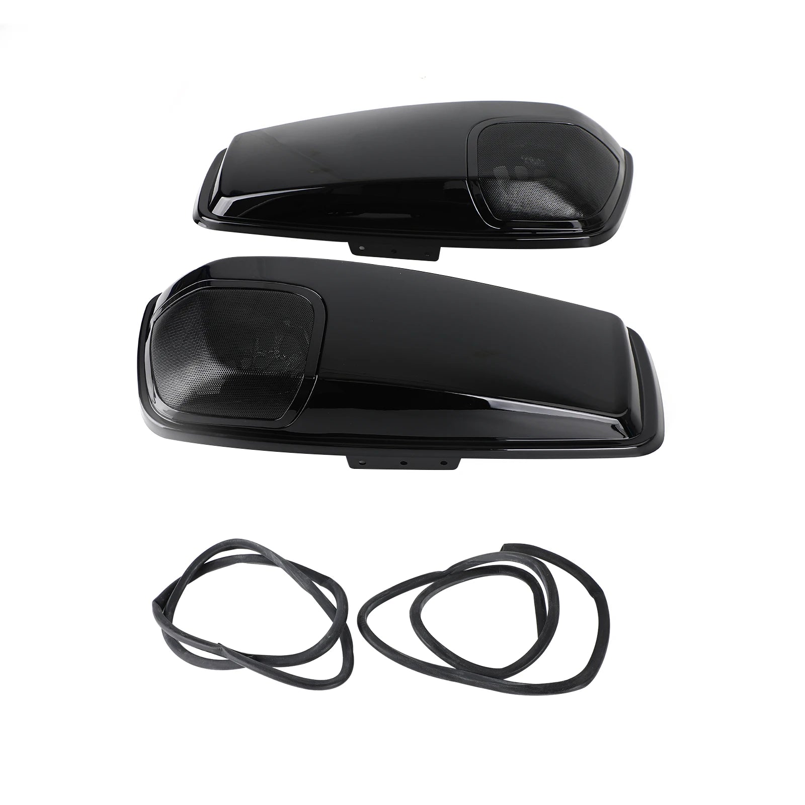 5 x 7 Speaker Lids Vivid Black Saddlebag for Harley Touring 2014-2020