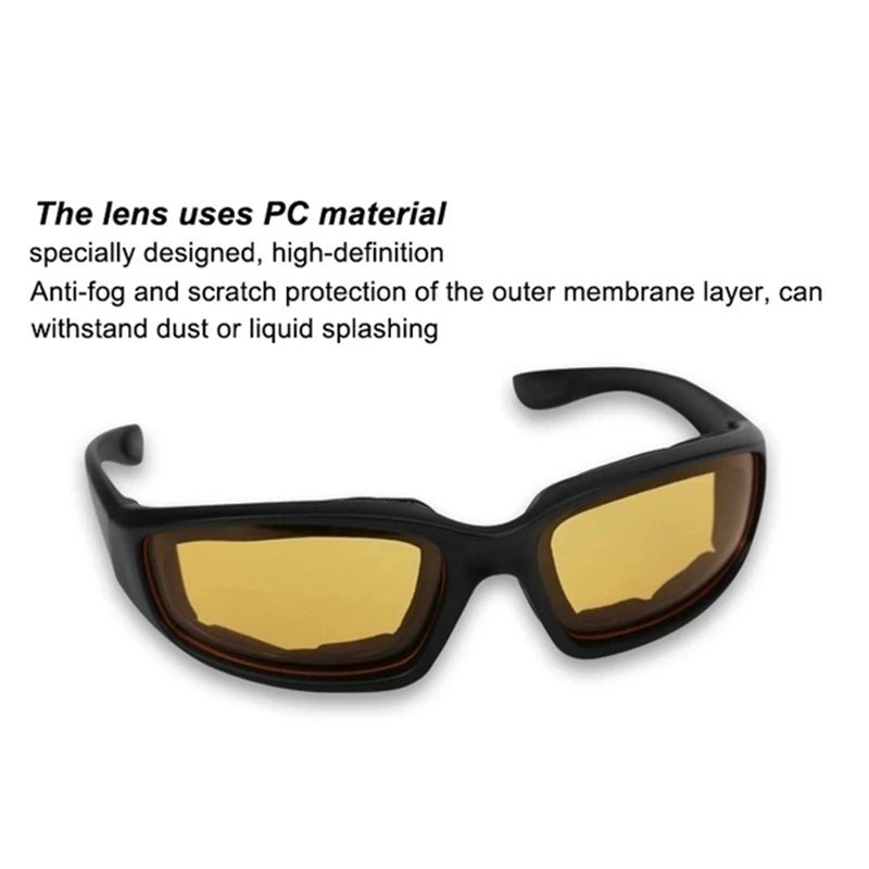 Universal Motorcycle Glasses Polarized Sunglasses for Hooting Eye Protection Windproof Moto Goggles UV400 Antifog Clear Len