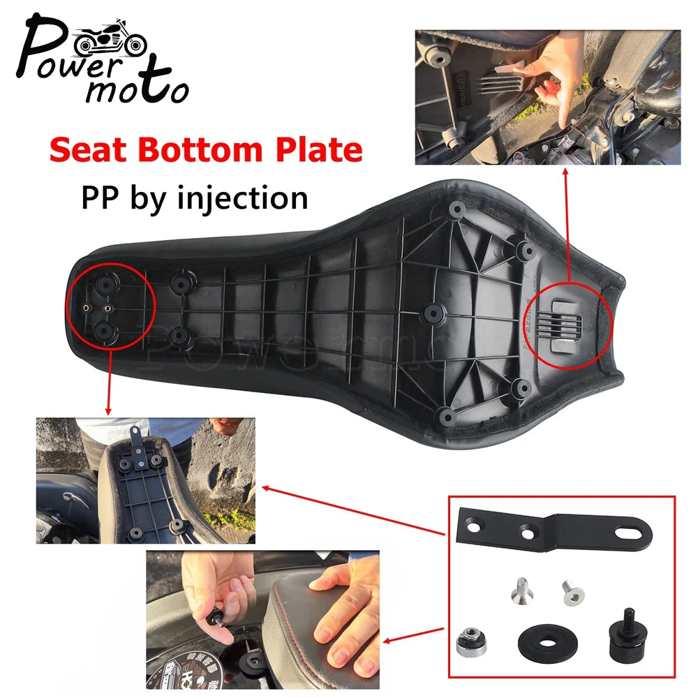 Leather Driver Passenger Seat Two up Seat Cushion Cover For Harley Softail Slim Street Bob Heritage Classic Deluxe 2018-2024