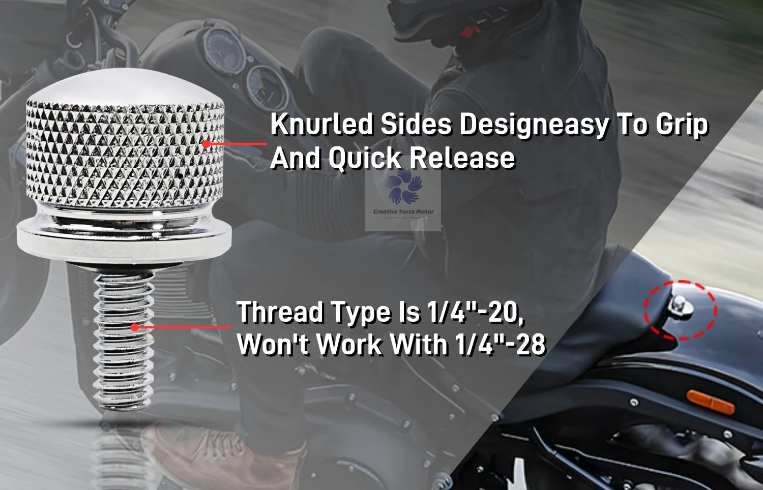 Quick Release Rear Fender Seat Bolt Nut Kit Motorcycle Mount Screw For Harley Sportster XL Softail FL Dyna Street Bob Road Glide