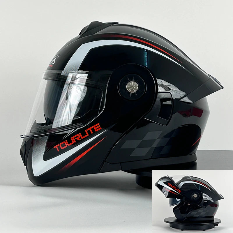 Motorcycle helmet men's and women's face helmet winter and summer motorcycle full helmet double lens four-season universal helme
