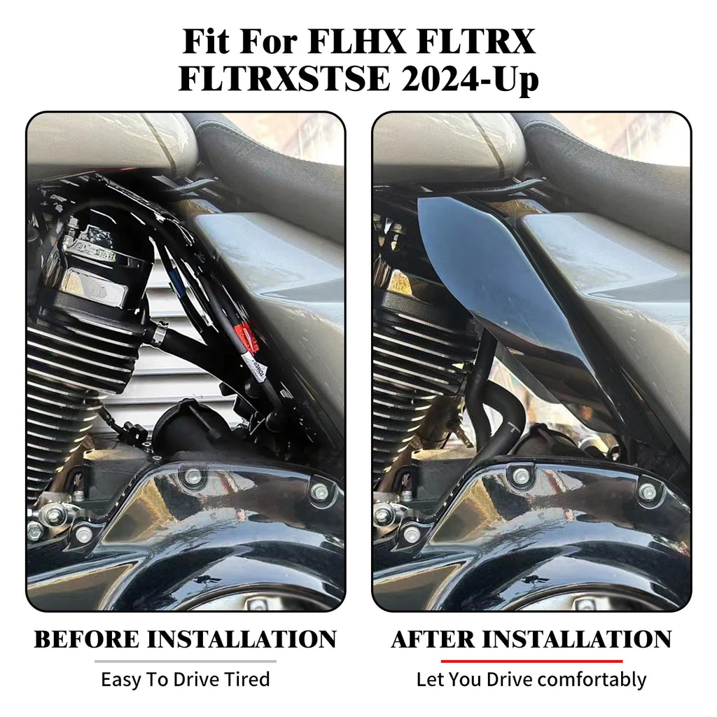 Air Heat Deflector Motorcycle Heat Shield Trim Deflector For Harley Touring Street Road Glide FLHX FLTRX Ultra FLTRXSE 2024-UP
