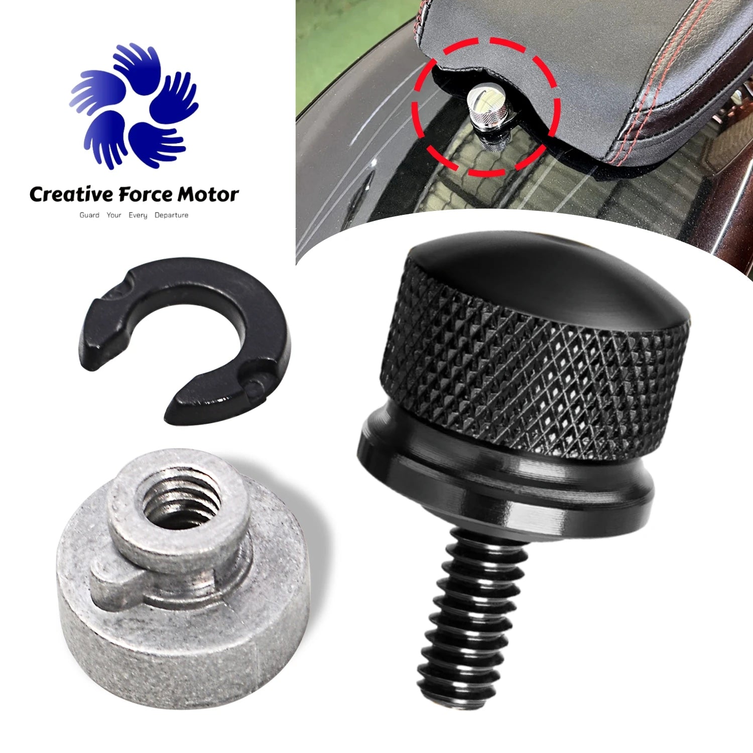 Quick Release Rear Fender Seat Bolt Nut Kit Motorcycle Mount Screw For Harley Sportster XL Softail FL Dyna Street Bob Road Glide