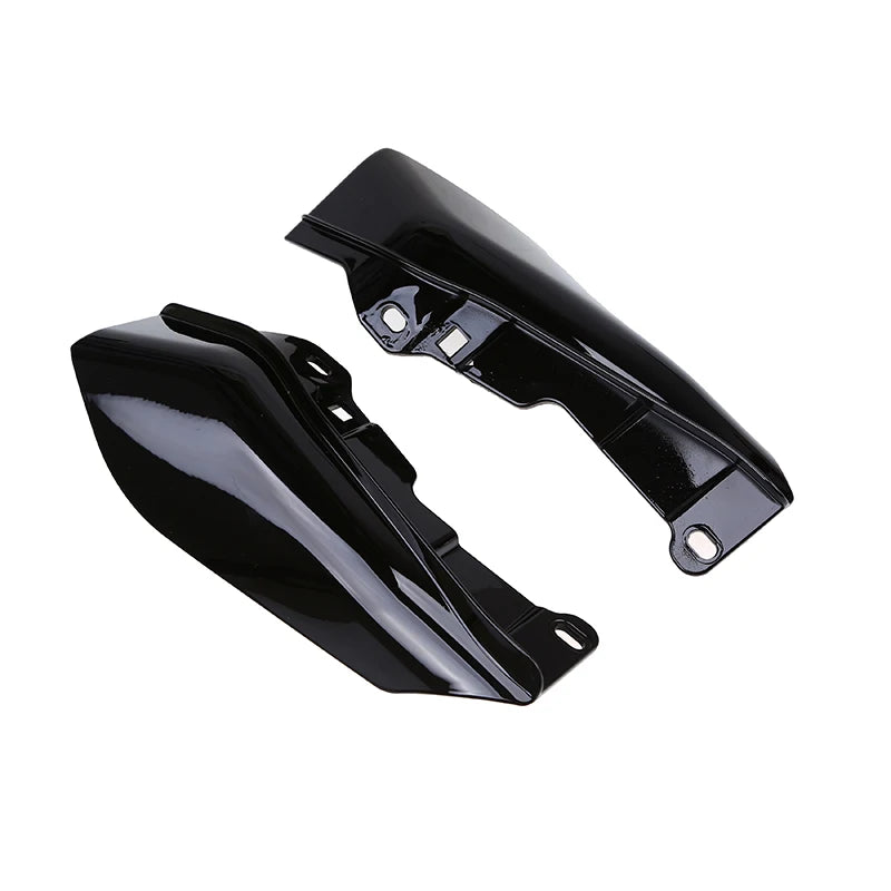Fit for Harley '09-later Touring and Trike Models Black/Silver 1 Pair Air Deflector Fairing Heat Shield Trim Cover Mid-Frame ABS