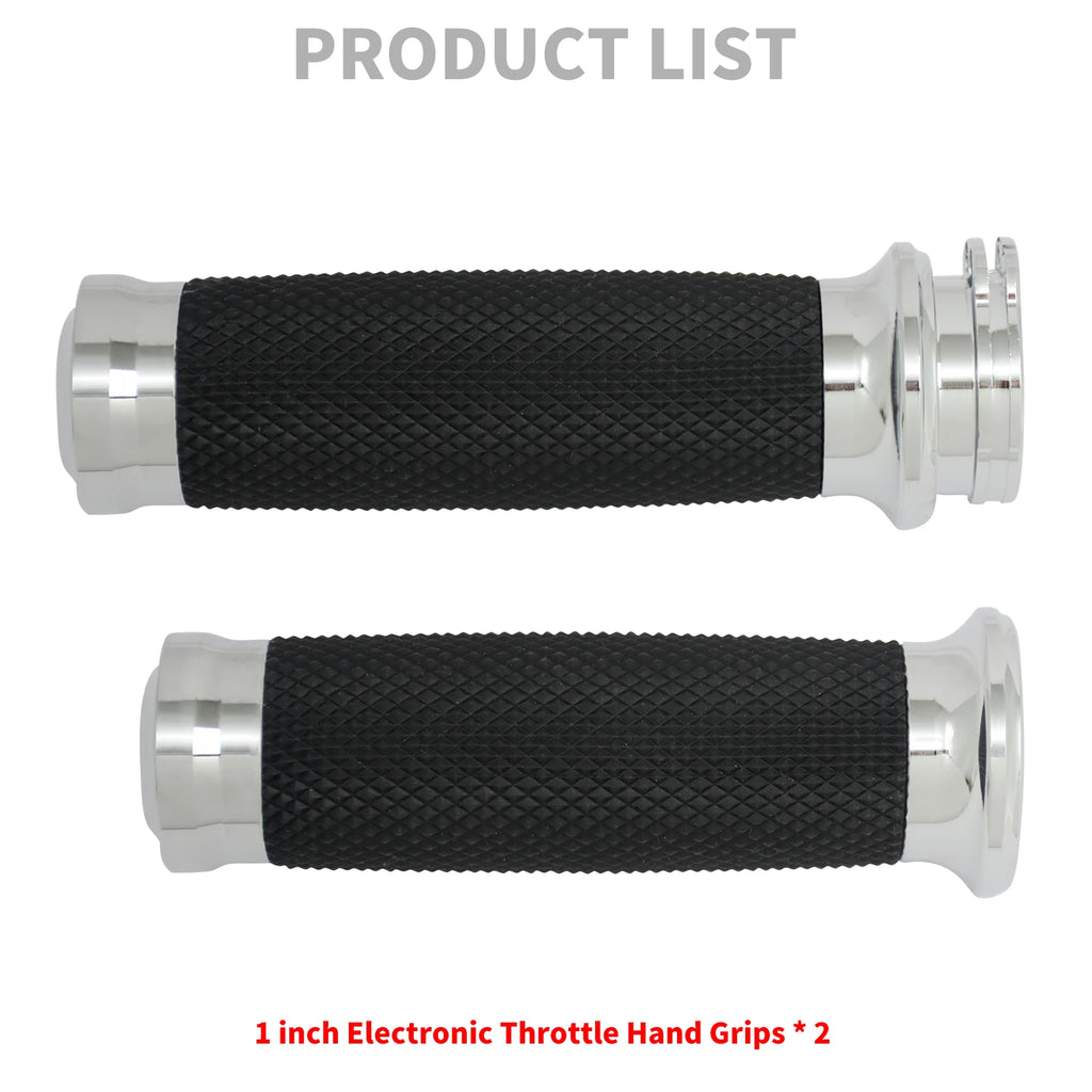 1" Electronic Throttle Handlebar Hand Grips For Harley For Touring For Road Glide 08-23
