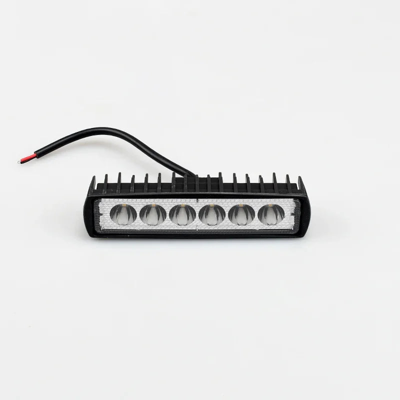 18w 6 LED Motocycle Work Light High Bright Spotlight Offroad Automobile Truck Driving Fog Headlights DRL Driving Lamp 12V
