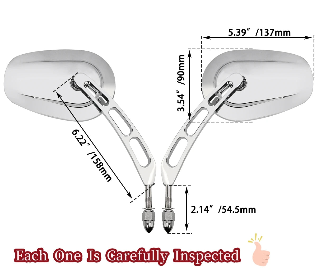 8MM Motorcycles Mirrors Rear View Side Mirror For Harley Honda Davidson Touring 360° Road King Street Glide Sportster 1984-2024