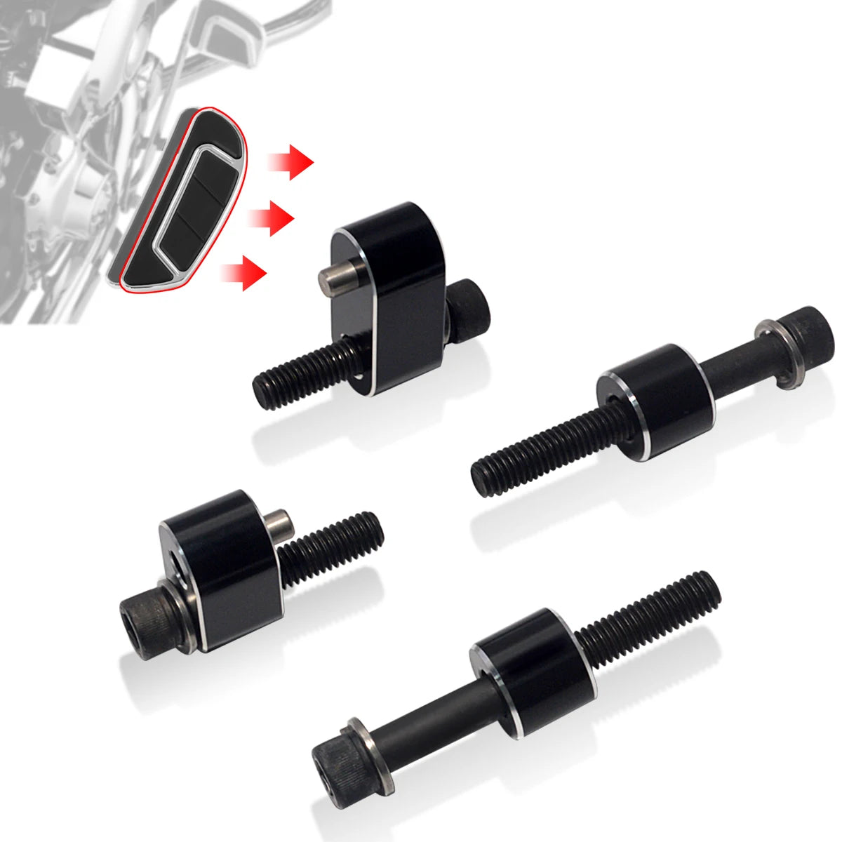 Motor Driver Floorboard Extenders Relocation for Harley Touring FL Road King Electra Road Tri Glide Black Floorboards Spreader