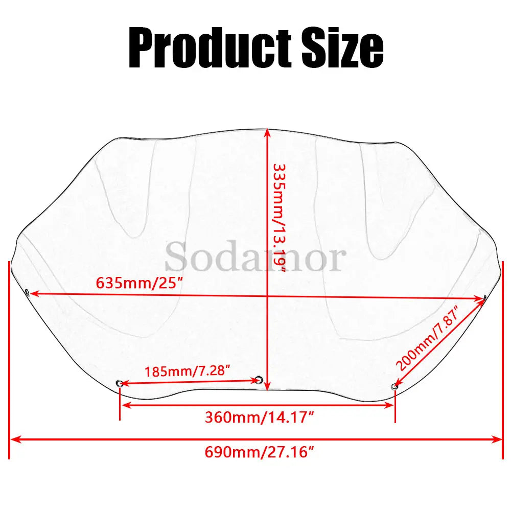 12.5" Windshield Fairing Windscreen Cover For Harley Road Glide  Ultra CVO/SE FLTR/I 1998-2013 Motorcycle Front Wind Deflectors
