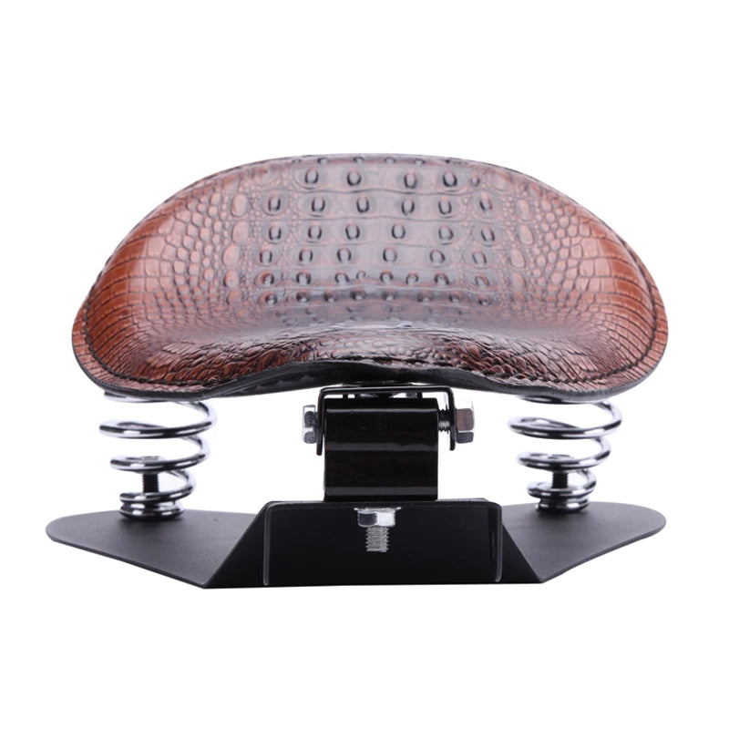 Motorcycle Retro Brown/Black Alligator Pattern Solo Seat  For Honda Shadow 700 Magna For Harley Sportster Bobber Chopper Rocker