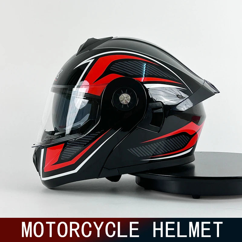 Motorcycle helmet men's and women's face helmet winter and summer motorcycle full helmet double lens four-season universal helme