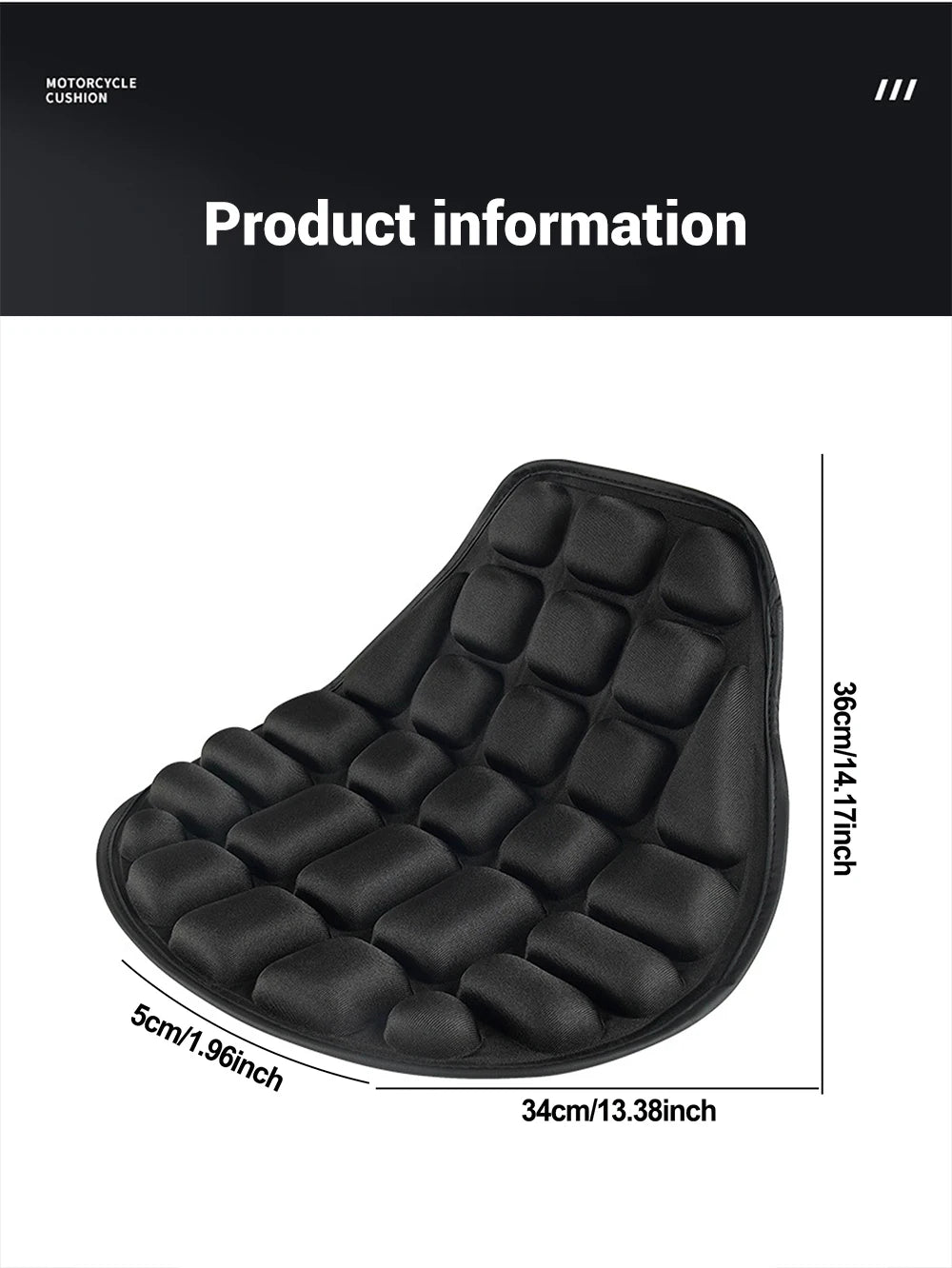 Motorcycle Seat Universal Motorbike Air Pad Cover Foam Soft Comfortable Breathable Seat Covers Mats Motorcycles Electric Bike
