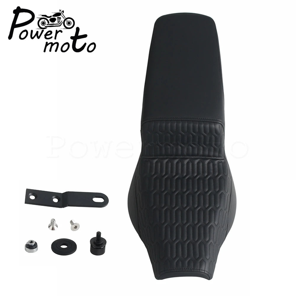 Leather Driver Passenger Seat Two up Seat Cushion Cover For Harley Softail Slim Street Bob Heritage Classic Deluxe 2018-2024