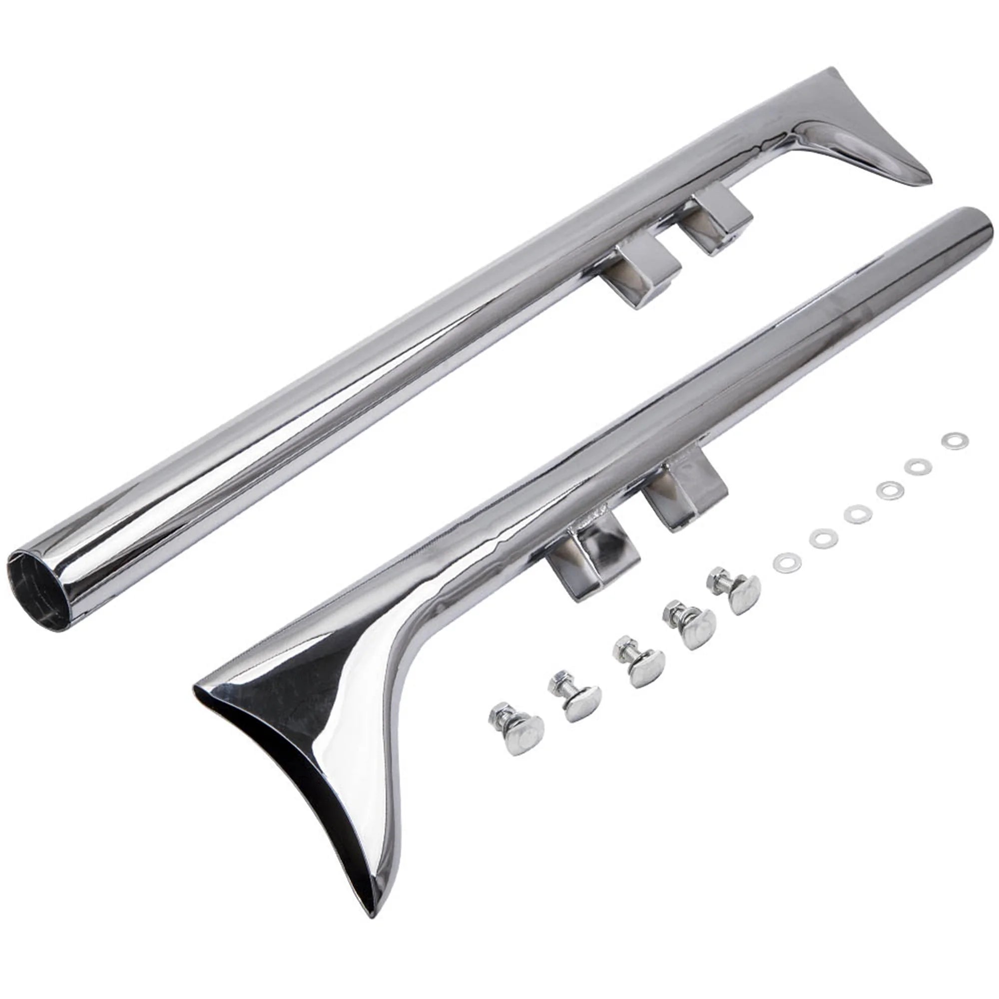 Steel 36" Fishtail Exhaust Muffler Pipe Slip On for Harley Touring 1995-2006 1 Pair for Harley Touring Motorcycle