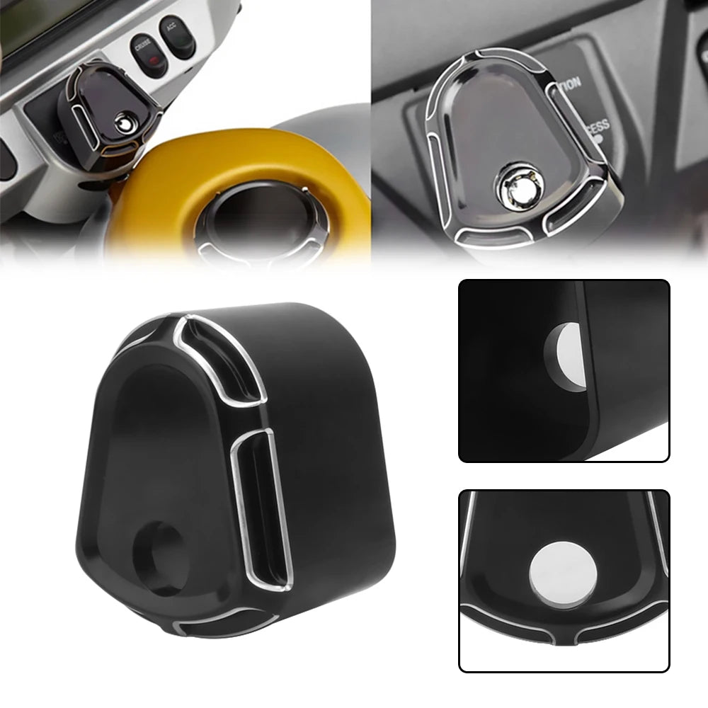 Motorcycle Switch Lock Cover Shallow Cut Dash Ignition Switch Cover For Harley Touring Road Glide Street Glide FLTR FLHX 96-13