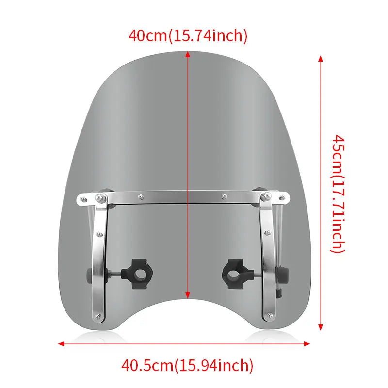 Universal Transparent Windshield For Harley Dyna Softail Road King Davidson Honda Yamaha Motorcycle Transparent Windshield
