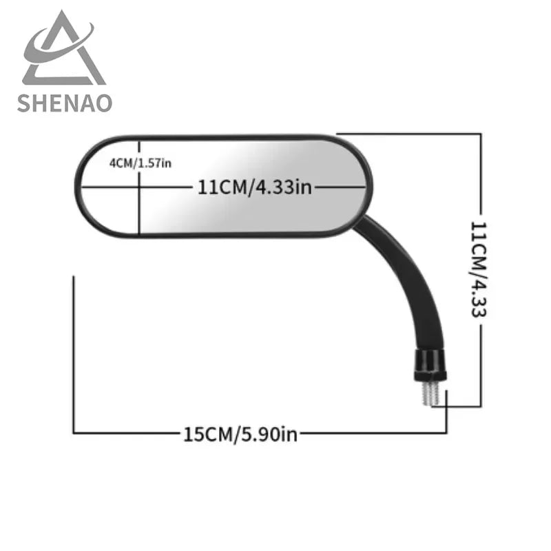 Motorcycle Rearview Mirror M8 M10 Mini Black Mirror For Harley Road King Street Electra Glide Road Glide Dyna Softail1982-2020