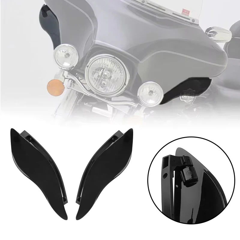 1 Pair Batwing Fairing Air Deflector Side Wing Windshield For Harley Touring Electra Street Tri Glide 2014 2015 2016-2019 2020