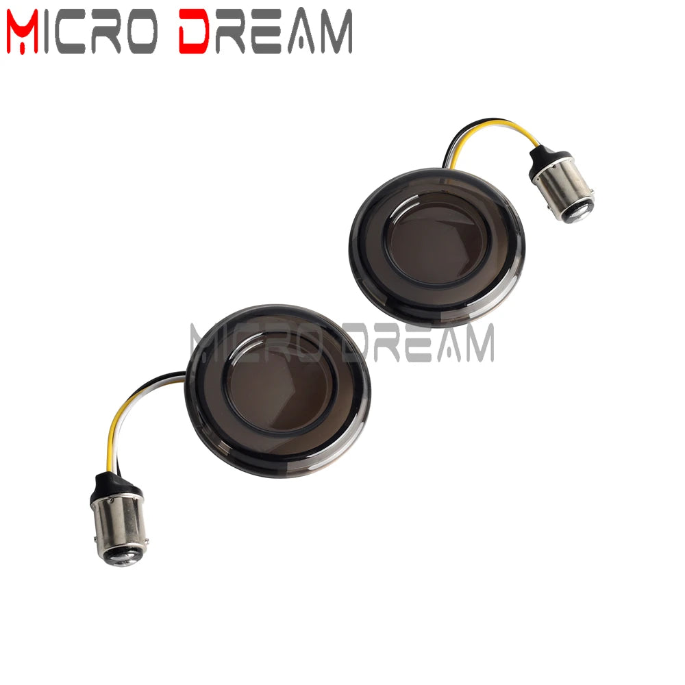 LED Turn Signal Amber Light Bullet Style 1156 1157 Brake Indicator For Harley Dyna Touring Street Glide Road King Sportster