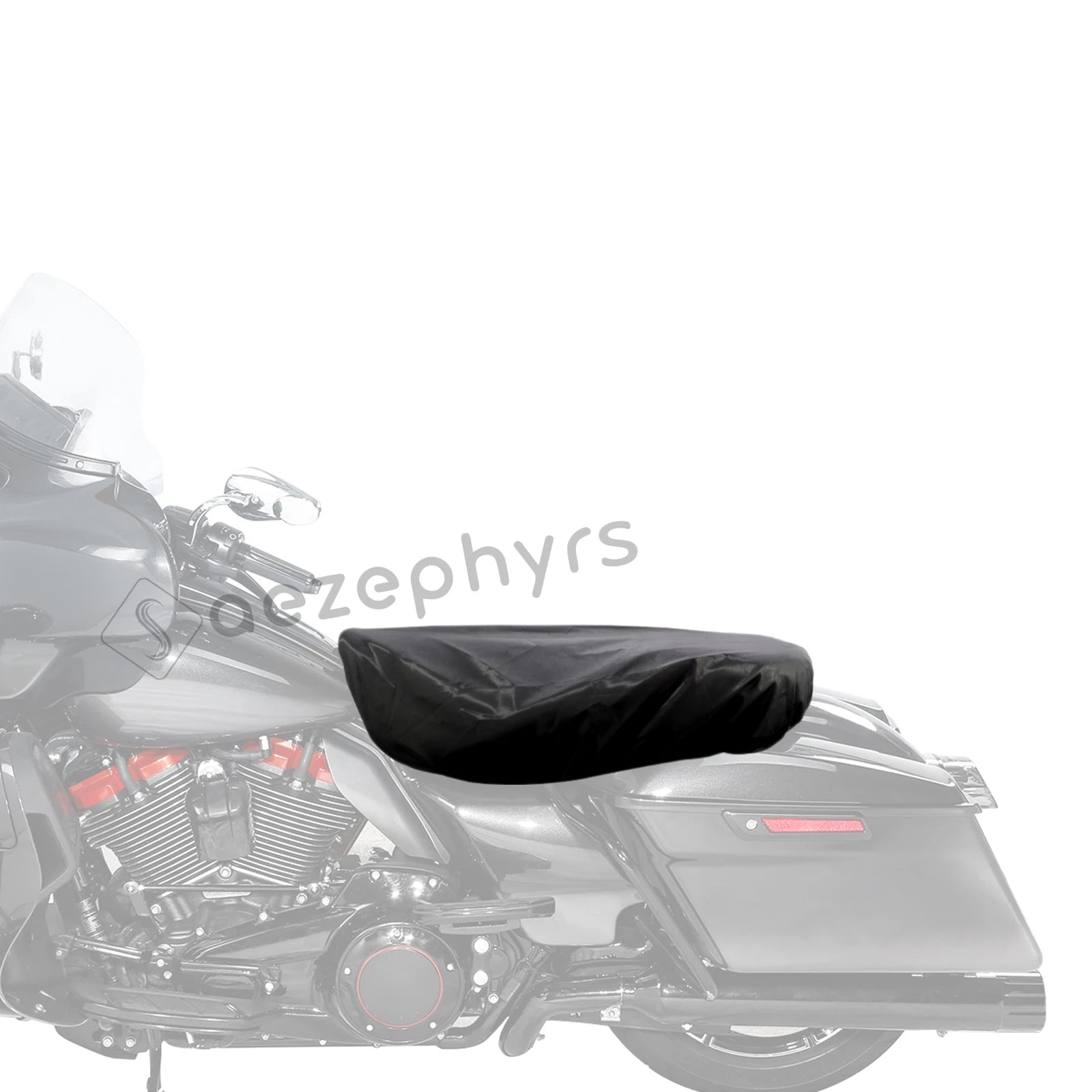 32" L x 17" W Motorcycle Rain Waterproof Seat Cover Two-Up Seat Protector Bra for Harley Touring Softail Dyna Electra Road Glide