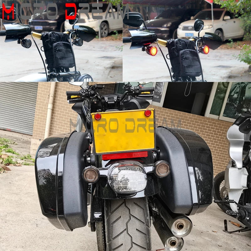 LED Turn Signal Amber Light Bullet Style 1156 1157 Brake Indicator For Harley Dyna Touring Street Glide Road King Sportster