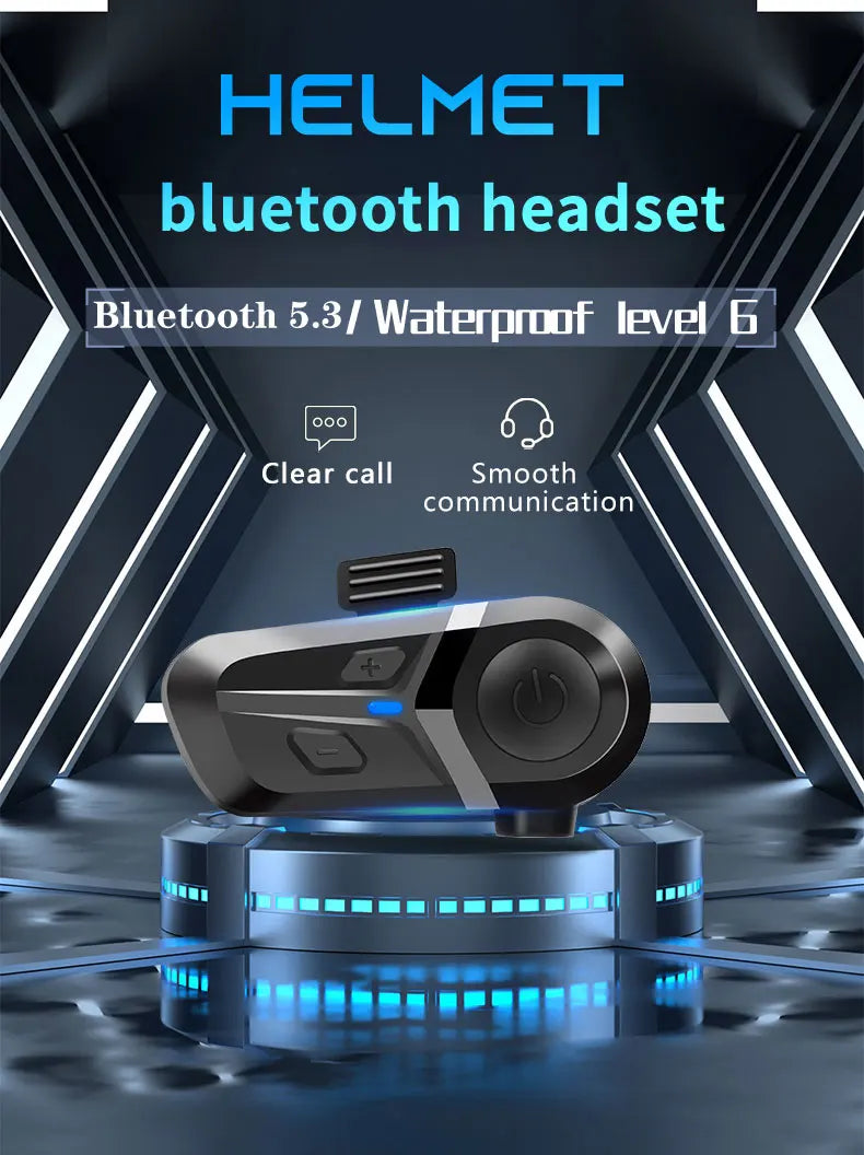 Motorcycle Earphones Helmet Headset Bluetooth 5.3 Headphones Wireless Motor Headset Bike Earphone Handsfree Stereo Earbud