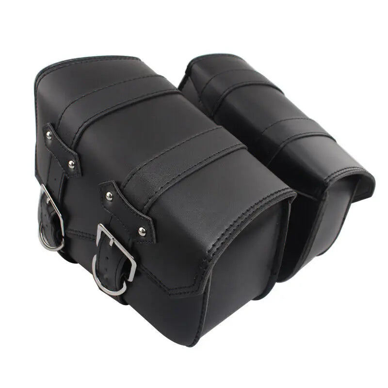 1 Pair Universal Motorcycle PU Leather Saddlebags Side Tool Pouch Bag Luggage Saddle Bag For Harley Sportster XL 883 1200 48 72