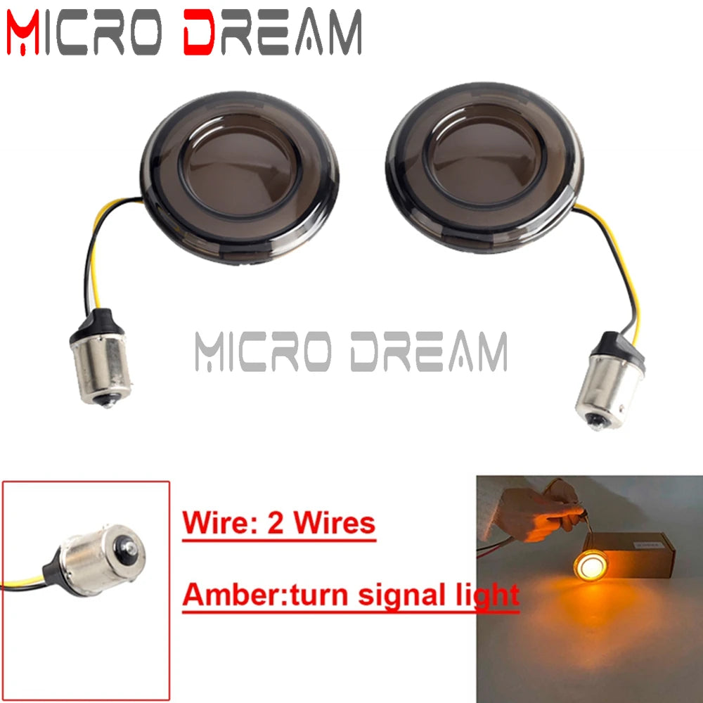 LED Turn Signal Amber Light Bullet Style 1156 1157 Brake Indicator For Harley Dyna Touring Street Glide Road King Sportster